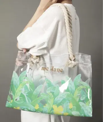 익명 배송 me Jane PVC 프린트 토트백 일광화상 키티 키링
