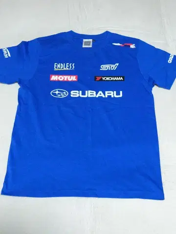 SUBARU 아라이 토시히로 사인 포함 티셔츠 파랑