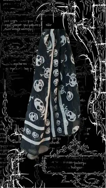 Alexander McQUEEN 스타일 스톨 해골