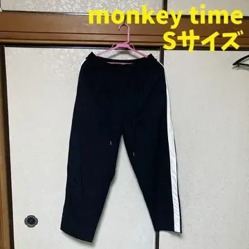 몽키타임 이지 팬츠 사이드 라인 블랙 남성용 S 사이즈