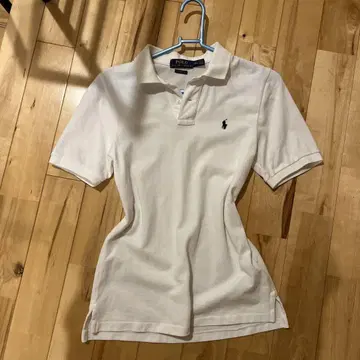 POLO RALPH LAUREN 화이트 피케 셔츠 M