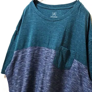 조지 T셔츠 그린 네이비 XL 구제 의류