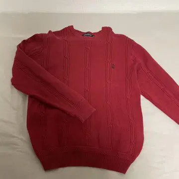 Nautica 빨간색 케이블 니트 스웨터 M