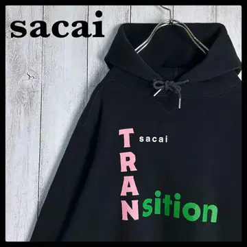 5040 [레어] 사카이 빅 로고 후드티 TRAN SITION