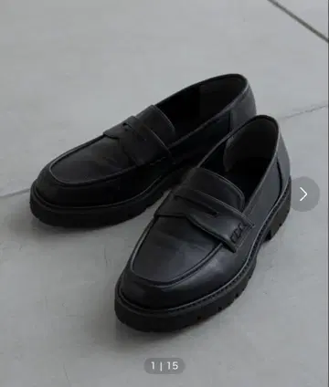 차오패닉 티피 통굽 코인 로퍼 27.5cm 블랙