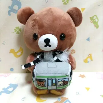 챠이로이코구마 기차 봉제인형 야마노테선