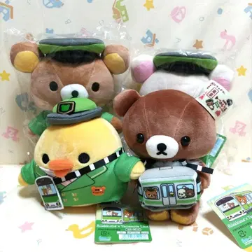 리락쿠마 기차 봉제인형 야마노테선 세트