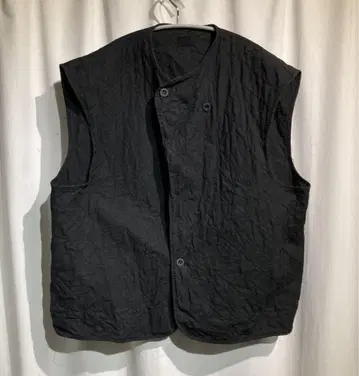 vintage [ begetex ] 퀼팅 베스트 블랙