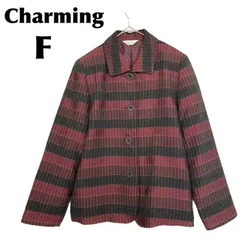 챠밍/Charming [ F ] 점퍼/블루종 체크 무늬 자켓