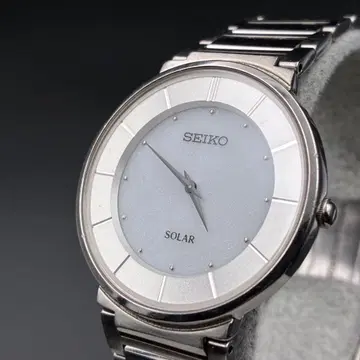 SEIKO 세이코 V110-0BB0 솔라 라운드 실버