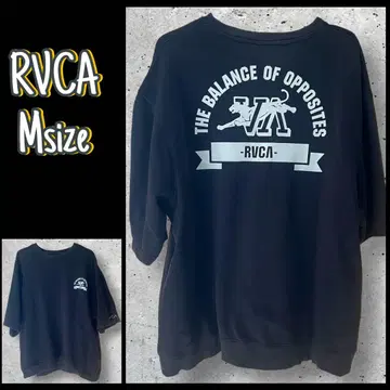 RVCA 맨투맨 반팔 스웨트 M 빅 실루엣 블랙