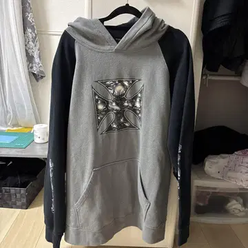 R/NDY R|ver 래글런 후드티 그레이