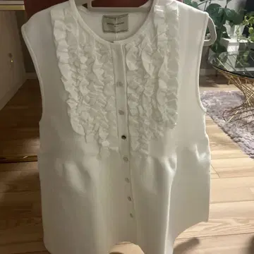 P 미니 프릴 니트 베스트 UNITED ARROWS