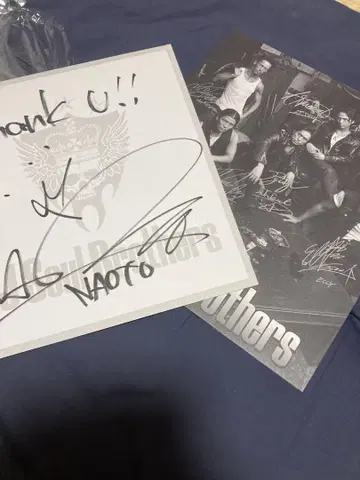 JSB NAOTO 친필 사인 색지 초기 버전
