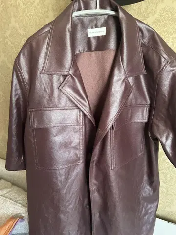dries van noten 버건디 플랩 포켓 셔츠