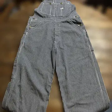 Lee 히코리 데님 오버롤 올인원 스트라이프 블루 L 사이즈