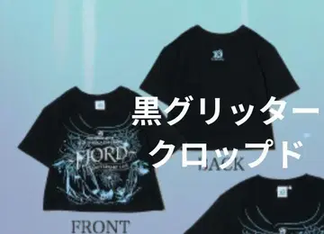 Mrs. GREENAPPLE FJORD 크롭 T셔츠 블랙 글리터