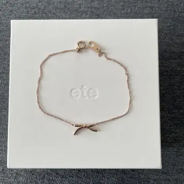 ete 리본 모티브 925 핑크 골드 팔찌