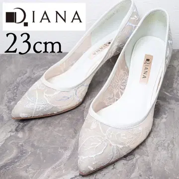 [컨디션 최상] DIANA 다이애나 23 펌프스 브라이덜 웨딩 꽃무늬