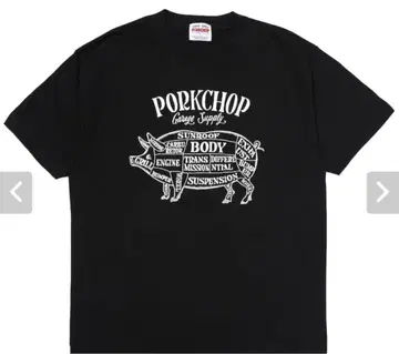PORKCHOP PORK FRONT TEE BLACK