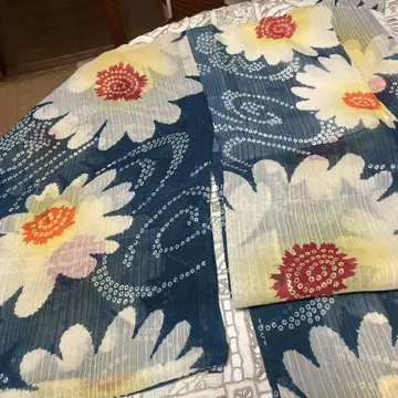 다이쇼 로망 세로 명주 여름 기모노