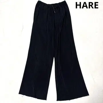 HARE 플리츠 팬츠 하레 블랙 프리 사이즈