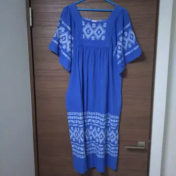 자수 원피스 과테말라산 코튼