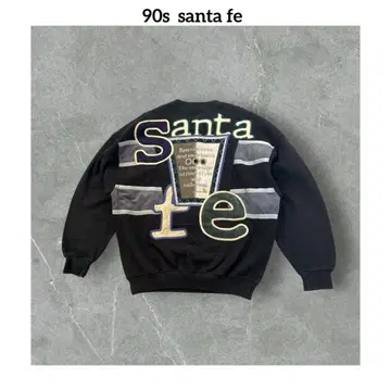 레어 90년대 산타페 SantaFe 일본제 자수 빅 로고 맨투맨