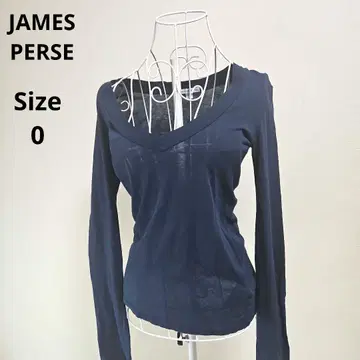 [세련된 JAMES PERSE] 네이비 코튼 티셔츠 사이즈 0