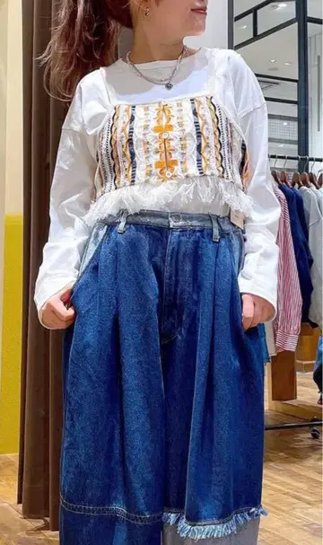새상품 niko and... 기하 프린지 뷔스티에