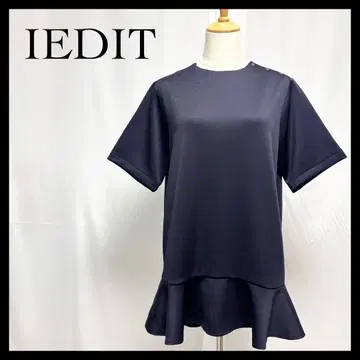 [거의 미사용] 이디트 반팔 튜닉 티셔츠 페플럼 네이비 L