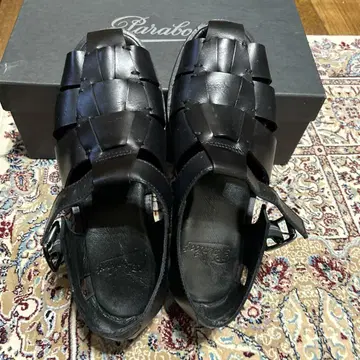 Paraboot 엮음 블랙 샌들