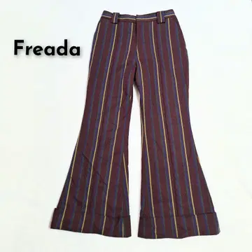 [일본제] 새상품급 Freada 스트라이프 플레어 팬츠 S 빈티지 스타일