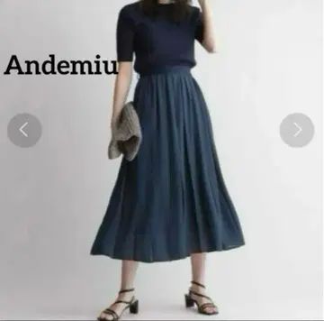 Andemiu 플리츠 도킹 원피스