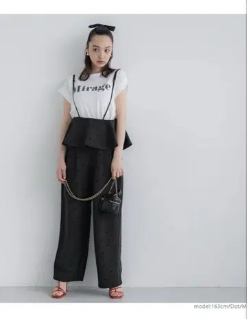 coca 도트 도트 프릴 올인원 택 포함 새상품 여성용 M
