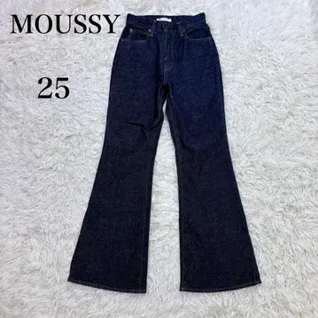 새상품급 MOUSSY 2023년 플레어 데님 25 M 상당 부츠컷 청바지