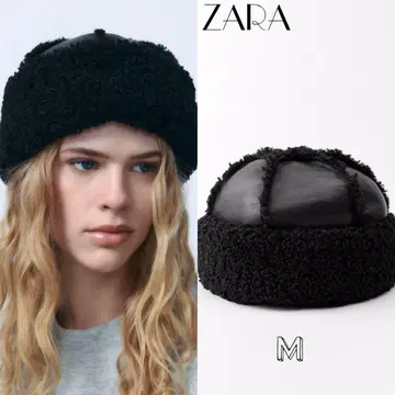 ZARA 더블 페이스 페이크 보아 햇
