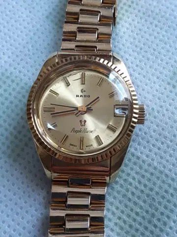 RADO 퍼플 로즈 골드 시계