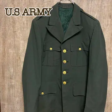 U.S ARMY 미군 밀리터리 자켓 골드 버튼 올리브 그린