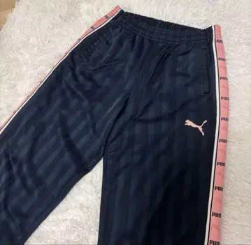 푸마 핑크 네이비 저지 올 패턴 PUMA y2k