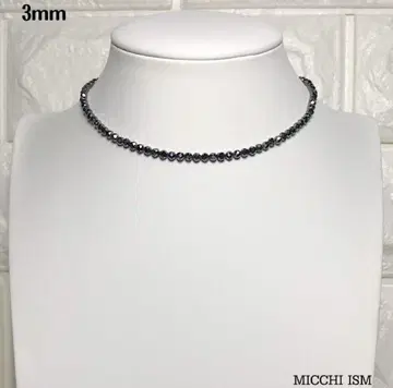 고급 테라헤르츠 광석 목걸이 심플 반짝이 버튼 금장 장식 유행 3mm 옥