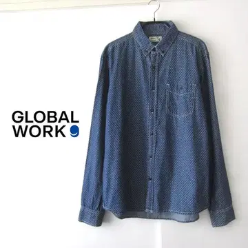 GLOBAL WORK / 글로벌 워크 도트 버튼 다운 긴팔 셔츠 L