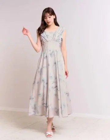 herlipto Amboise Gathered Flare Dress S