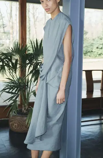 새상품 자라 린넨 드레이프 원피스