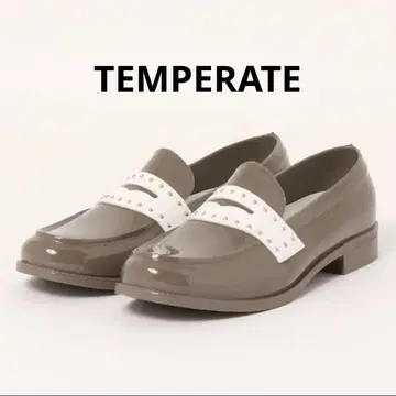 TEMPERATE LUCA-T 스터드 레인 로퍼 레인 슈즈