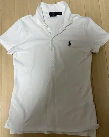 POLO RALPH LAUREN 화이트 피케 셔츠 M