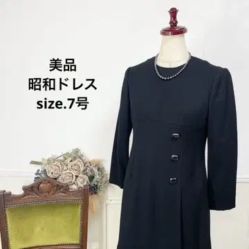 새상품급 쇼와 드레스 레이스 블랙 포멀 원피스