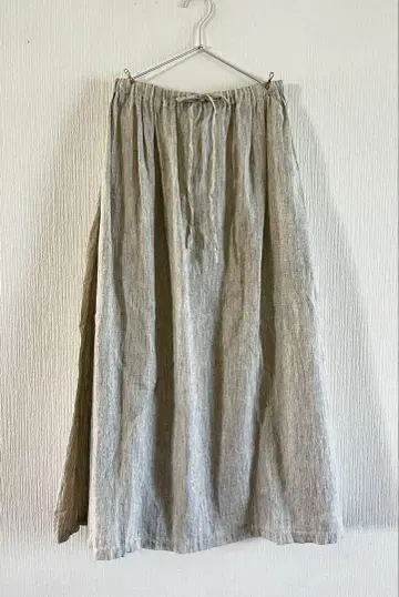 ichi Antiquites 린넨 롱 스커트