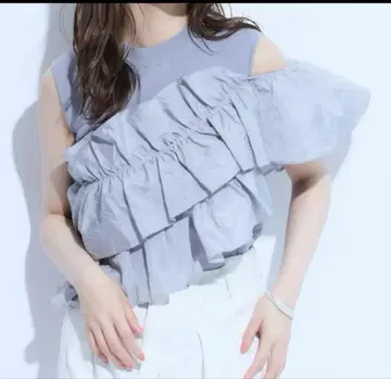 마이 스트라다 프렌치 아시메 프릴 니트