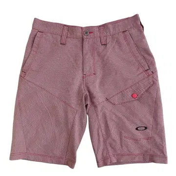 Oakley 체크 무늬 팬츠 숏팬츠 골프 팬츠 사이즈 30 S
